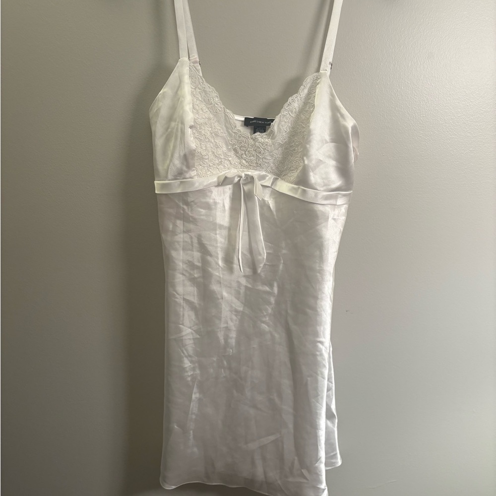 Jones New York White Chemise with Spaghetti Straps - Medium